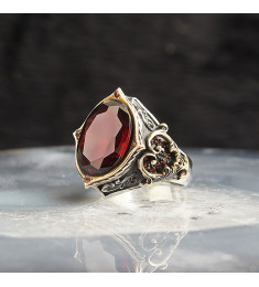 خاتم  زركون فضة خالص بحرف #333