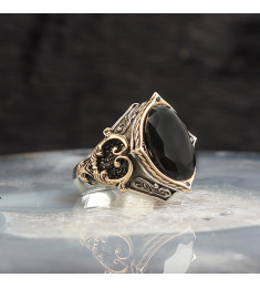 خاتم  زركون فضة خالص بحرف #333