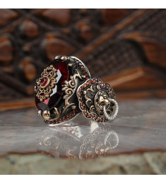 خاتم  زركون فضة #792