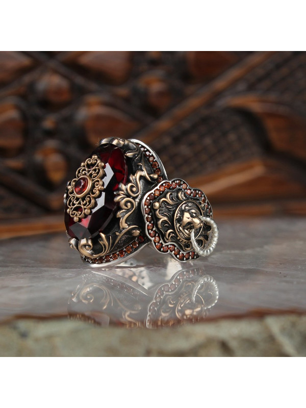 خاتم  زركون فضة #792