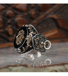 خاتم اونيكس فضة #793