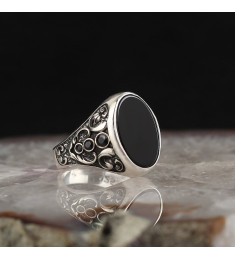  خاتم أونيكس فضة #795