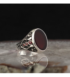  خاتم أونيكس فضة #796