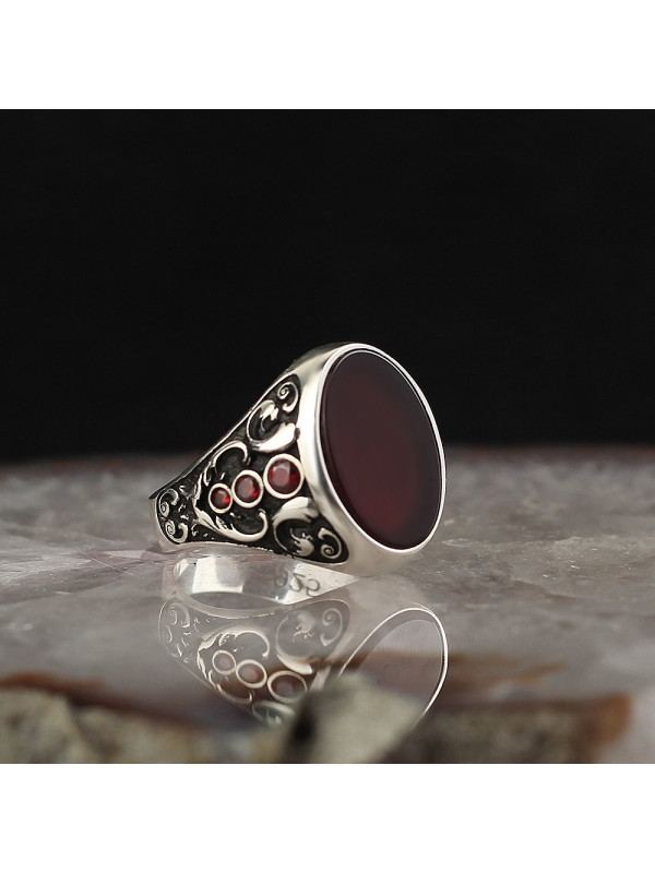  خاتم أونيكس فضة #796