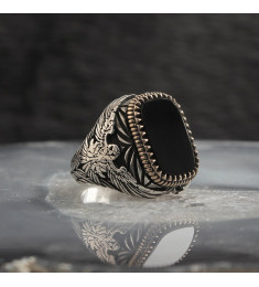  خاتم أونيكس فضة #806