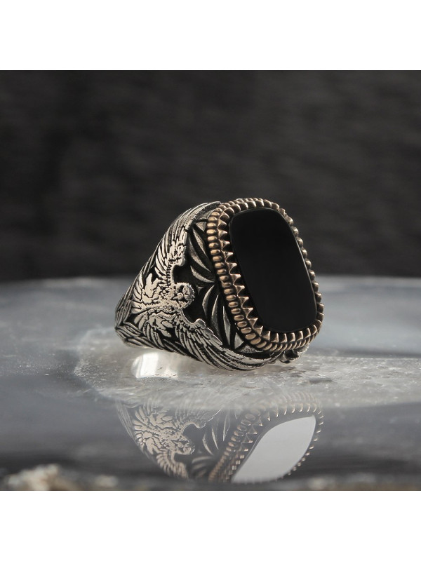  خاتم أونيكس فضة #806