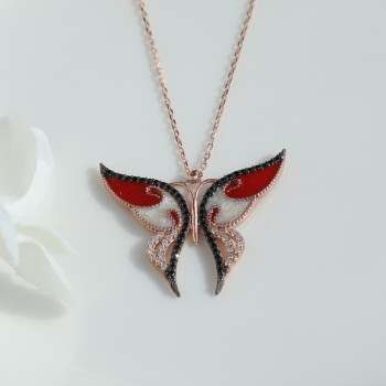 سلسال الفراشة فضة خالص #801