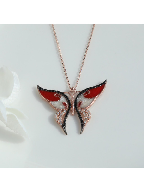 سلسال الفراشة فضة خالص #801