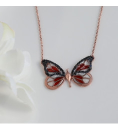 سلسال الفراشة فضة خالص #802