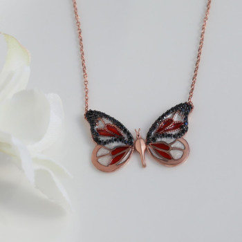 سلسال الفراشة فضة خالص #802