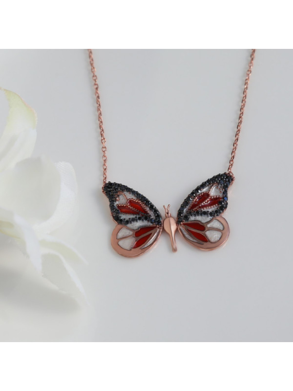 سلسال الفراشة فضة خالص #802