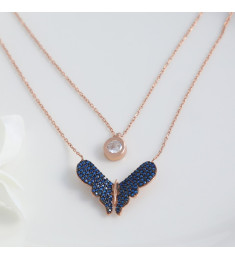 سلسال الفراشة فضة خالص #799