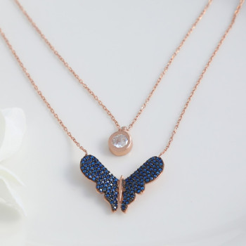 سلسال الفراشة فضة خالص #799