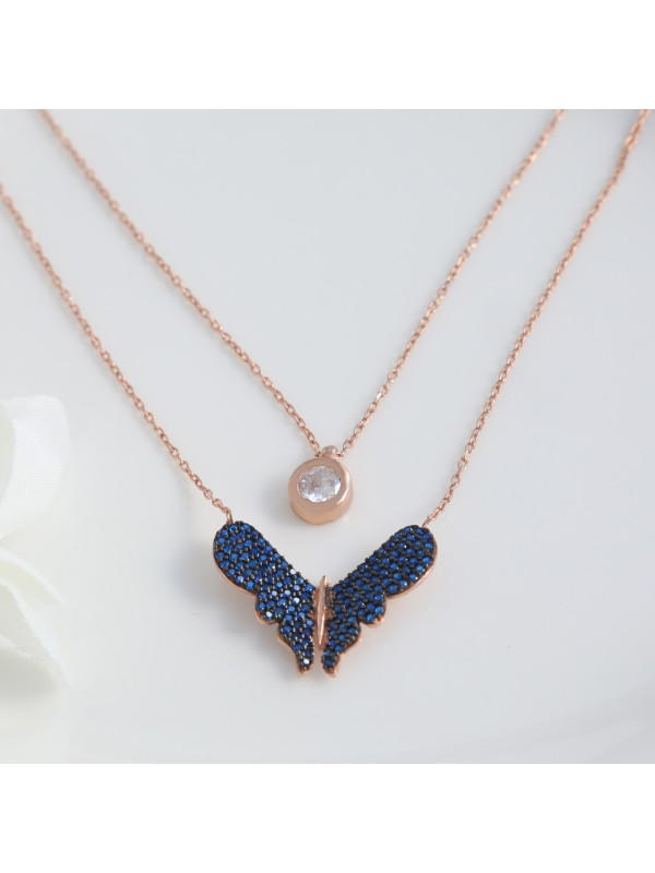 سلسال الفراشة فضة خالص #799