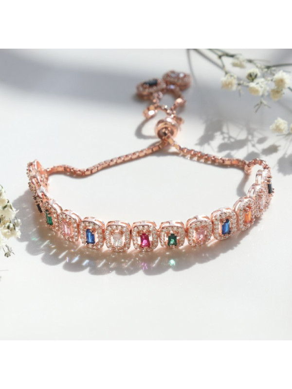 اسوراة فضة خالص مرصع بالكريستال #852