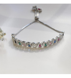 اسوراة فضة خالص مرصع بالكريستال #852