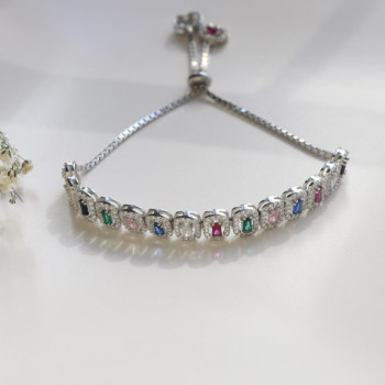 اسوراة فضة خالص مرصع بالكريستال #852 