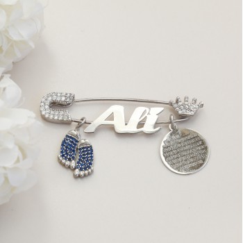 بروش فضة خالص بالكريستال  #728