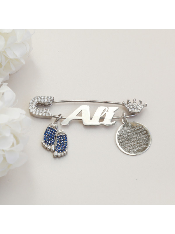 بروش فضة خالص بالكريستال  #728