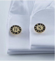 كبك فضة خالص بحرفين وتاريخ #228