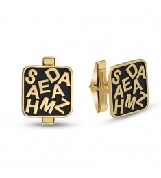 كبك فضة خالص  بإسمين #226