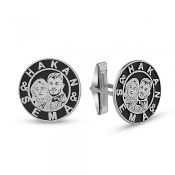 كبك فضة خالص مبطن بإسمين #227