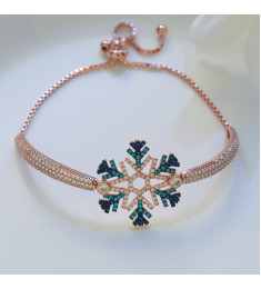 اسوراة فضة خالص مرصع كريستال #753