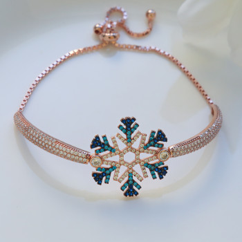 اسوراة فضة خالص مرصع كريستال #753