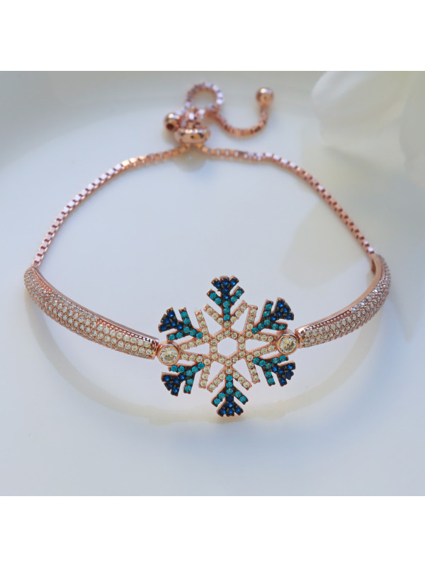 اسوراة فضة خالص مرصع كريستال #753