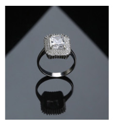 خاتم فضة خالص #608