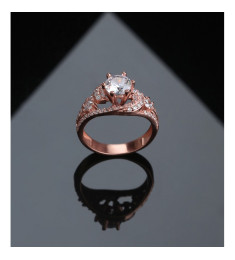 خاتم السلطان فضة خالص مرصع كريستال #580