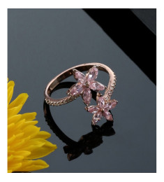 خاتم النجم الوردي فضة خالص #588