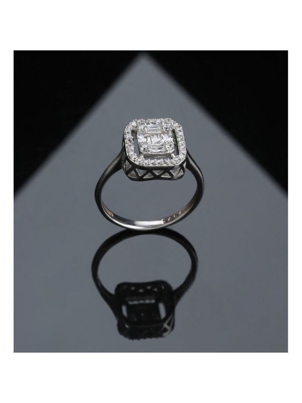 خاتم فضة خالص #604