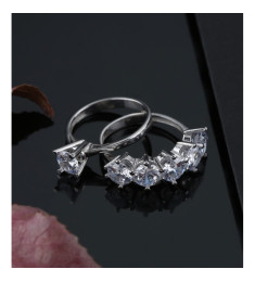 خاتم فضة خالص #605