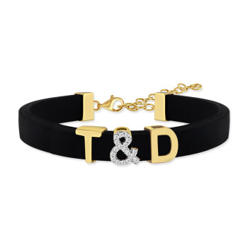 اسوارة فضة خالص بحرفين  #160