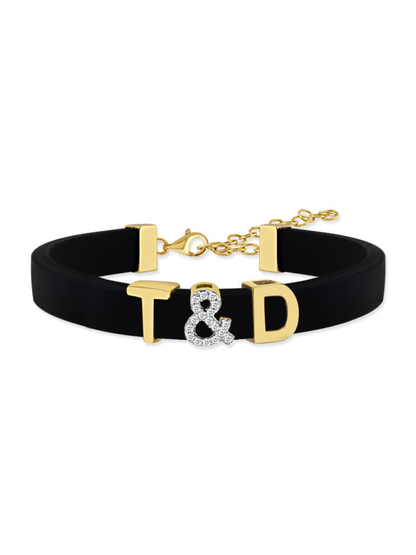 اسوارة فضة خالص بحرفين  #160