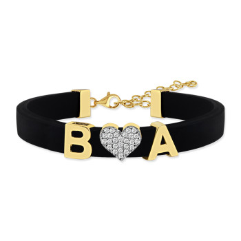 اسوارة فضة خالص بحرفين  #159 