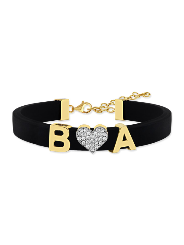 اسوارة فضة خالص بحرفين  #159