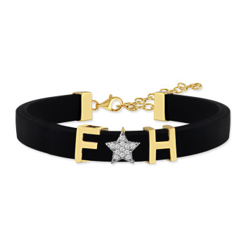 اسوارة فضة خالص بحرفين  #158