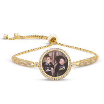 اسوارة فضة مطلي ذهب مرصع بالكرستال بصورة #221