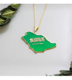 تعليقة سيارة العلم السعودي فضة بالاسم #668