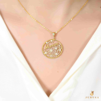  سلسال فضة خالص باسم  #248