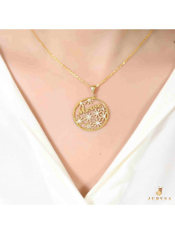  سلسال فضة خالص باسم  #248