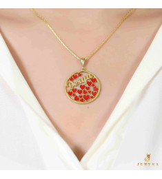 سلسال القلوب فضة خالص باسم #177