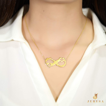 سلسال فضة خالص باسمين وتاريخ #103 