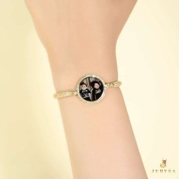 اسوارة فضة مطلي ذهب مرصع بالكرستال بصورة #221 