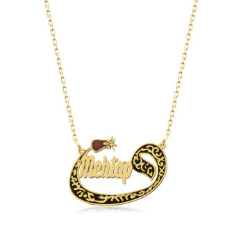 سلسال فضة خالص باسم #198