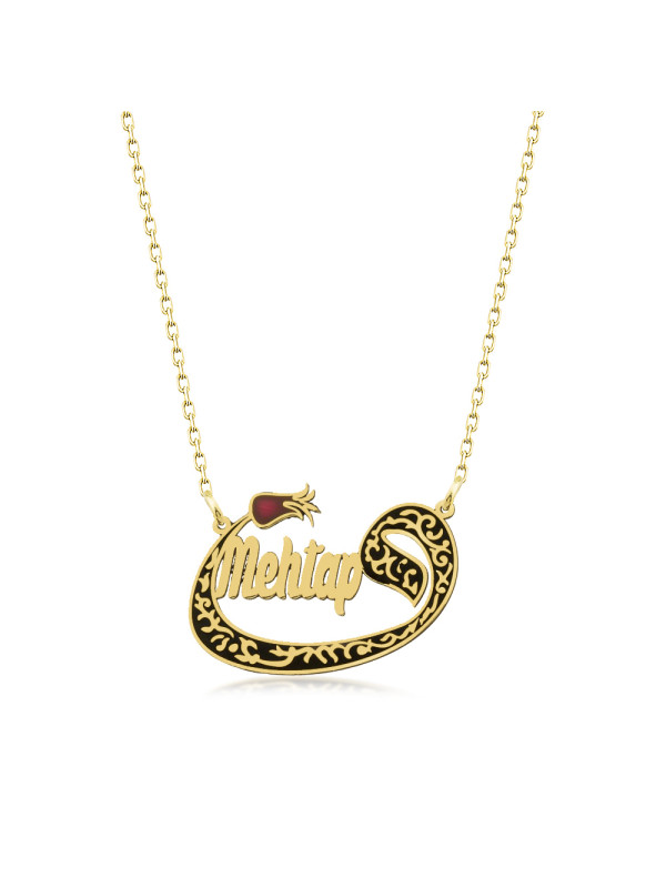 سلسال فضة خالص باسم #198