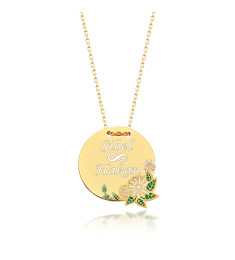 سلسال الزهر الابيض فضة خالص بإسم او اسمين #179