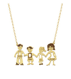 سلسال العائلة فضة خالص باربع اسماء #187